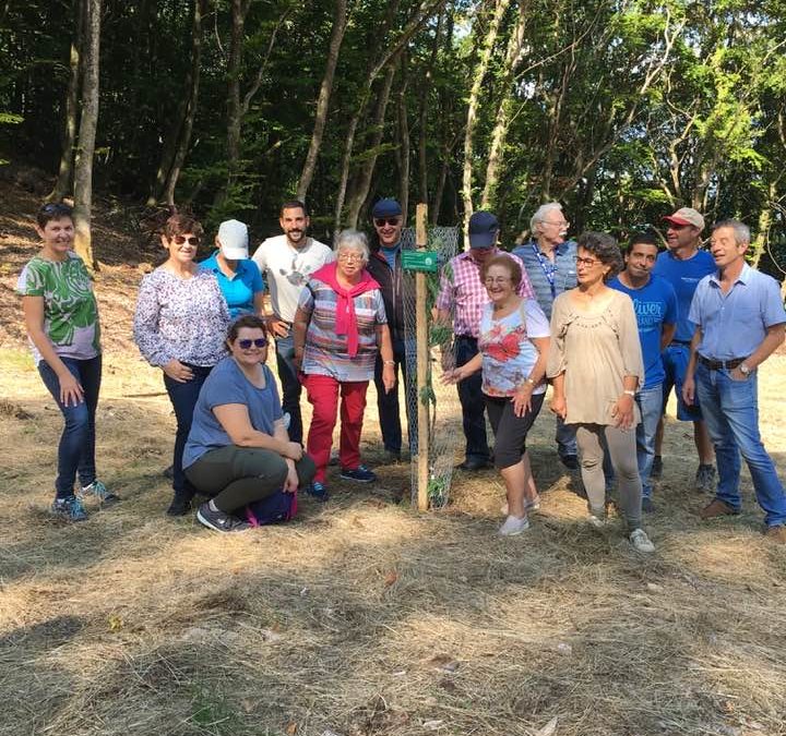 12 septembre 2020 | Parrainage et plantation d’un arbre par la Confrérie des Amis de la Châtaigne de Fully | Merci à eux pour leur soutien et leur visite !